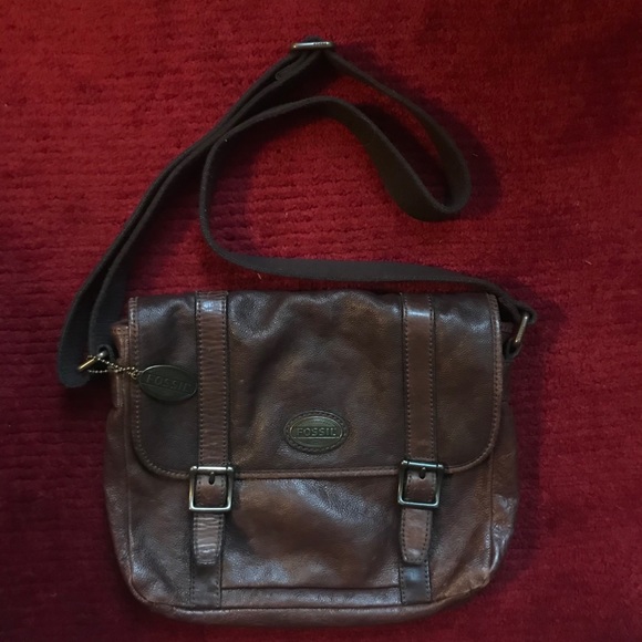 Fossil Handbags - Fossil leather messenger bag